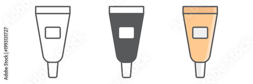 Concealer line icon, makeup and cosmetic, eye cream sign, vector graphics, a linear pattern on a white background.