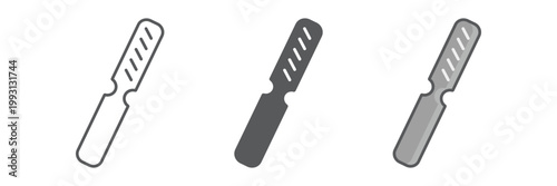 Beauty rasp line icon, polish and beauty, abrasive sign, vector graphics, a linear pattern on a white background.