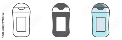 Shampoo line icon, cosmetic and beauty, shower gel sign, vector graphics, a linear pattern on a white background.