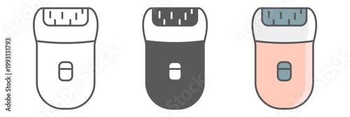 Epilator line icon, beauty and shave, depilation sign, vector graphics, a linear pattern on a white background.