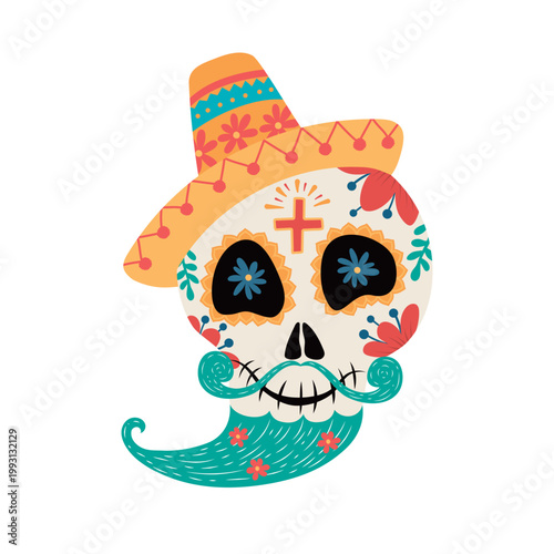 Day of the dead skull