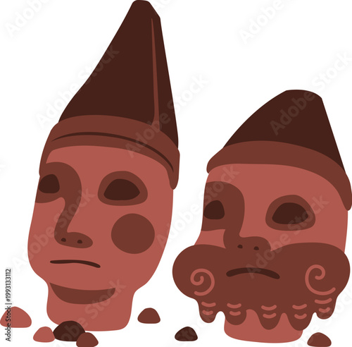 Turkish head statues