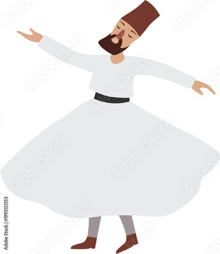 Turkish dancer spinning