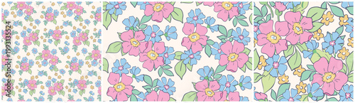 Fotografía Seamless floral pattern, liberty ditsy print in delicate spring colors
