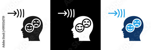 Emotional Resilience Icon Set Glyph Vector Illustration