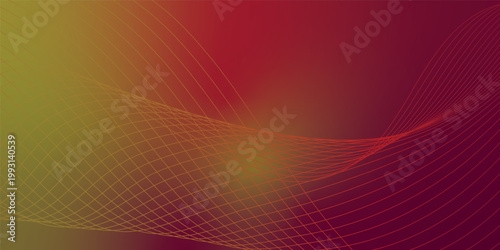 Scarlet red, olive green, and deep dark red luminous ribbons ascending from a dense shadowed base over a smooth grainy textured background with gentle glowing accents, sleek abstract banner compositio