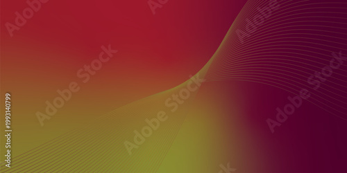 Scarlet red, olive green, and deep dark red luminous ribbons ascending from a dense shadowed base over a smooth grainy textured background with gentle glowing accents, sleek abstract banner compositio