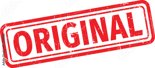 ORIGINAL red rubber stamp text