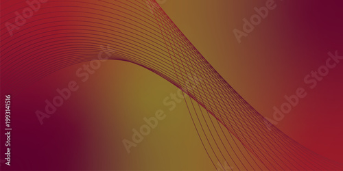 Scarlet red, olive green, and deep dark red luminous ribbons ascending from a dense shadowed base over a smooth grainy textured background with gentle glowing accents, sleek abstract banner compositio