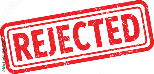 REJECTED red rubber stamp text