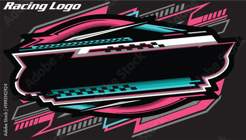 Fotografie Outline and painted racing logo