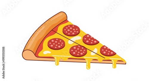 A delicious slice of pepperoni pizza with melted cheese.