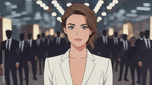 Businesswoman Leading in Professional Corporate Setting