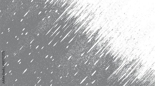 Grey and white abstract textured background with diagonal streaks and scattered dots
