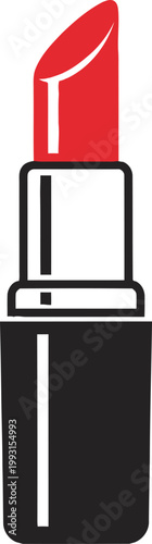 Red Lipstick Makeup Cosmetic Product.