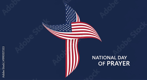National Day of Prayer, American flag dove, patriotic symbols, USA religious icons, vector graphics