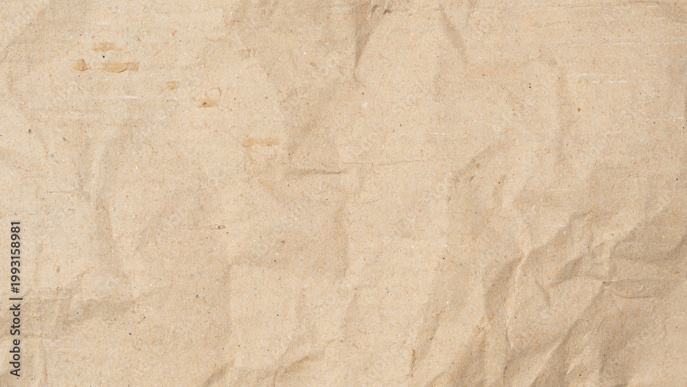 Obraz premium Recycle brown paper with crumpled texture, Crumpled brown paper texture vintage background.
