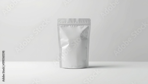 Blank Minimal packaging mockup, clean white background, soft studio lighting