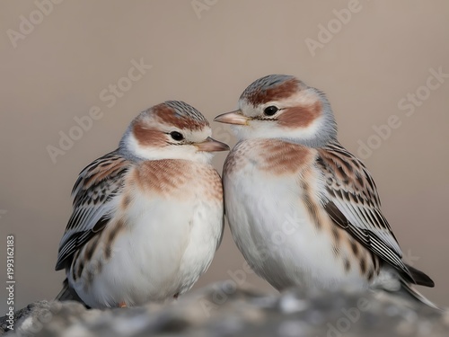 Birds huddling together for warmth