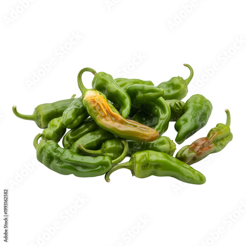 A vibrant bunch of fresh green broccoli stems and florets on a white surface