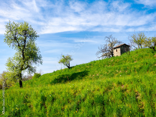 Old building along the road to Colle Brianza at Santa Maria Hoe, Italy