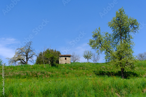 Old building along the road to Colle Brianza at Santa Maria Hoe, Italy