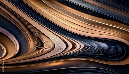 Intricate Contemporary Abstract Design With Curves