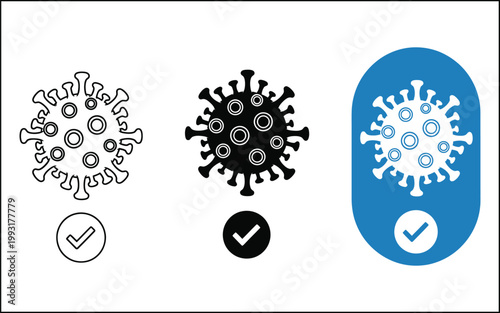 Coronavirus icons visual representations of covid 19 and safety measures