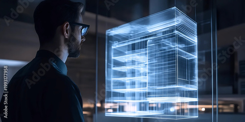 Holographic Architecture Visualization: Pioneering Building Design with 3D Technology | Future of Urban Planning: Interactive Holographic Models for Modern Construction