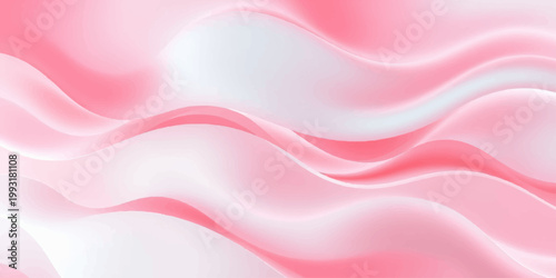 A soft pink abstract wallpaper featuring smooth flowing waves of silk and satin fabric texture with a light purple vector pattern design on a cloth backdrop