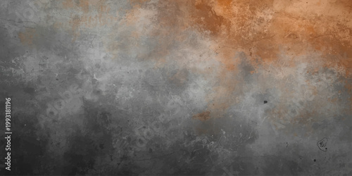 Dark grunge metal texture with rusty patterns under a moody night sky filled with thick smoke and black storm clouds