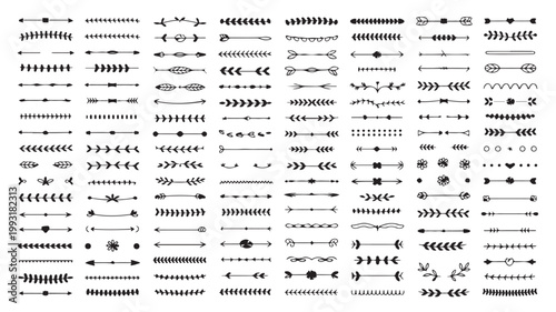 Decorative Line Dividers Mega Set of 80 Ornamental Separators and Page Breaks for Graphic Design