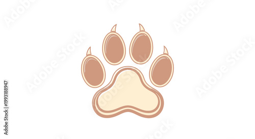 Paw print of a dog.