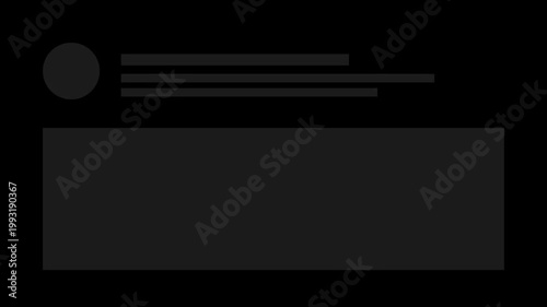 Seamless loop animation of  skeleton loaders on dark background with smooth motion