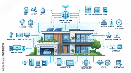 Smart Home Automation System Control Panel.
