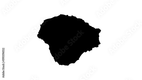 Black Africa continent shape silhouette.