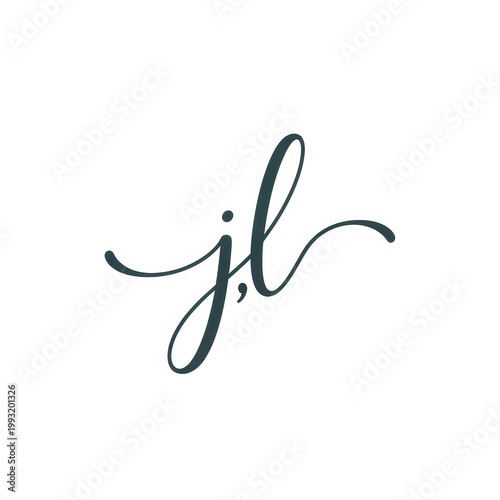 Elegant Handwritten Initials in a Stylish Script Font.