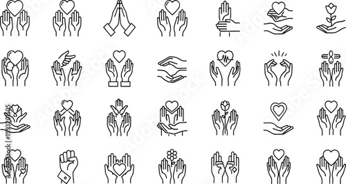 Modern Disability and Professional Accessibility Icon Set with Inclusive Mobility Concept: