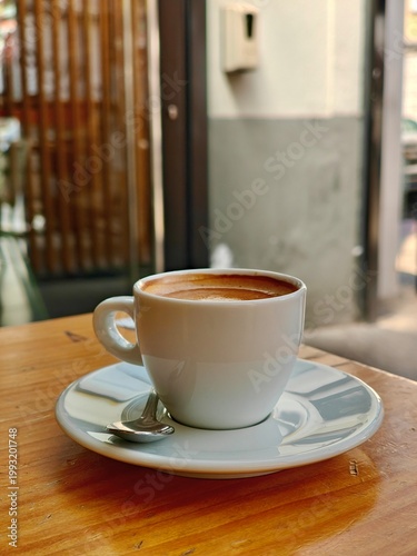 Cup of Coffee. Warm Beverage, Relaxing Moment, Cozy Café Atmosphere