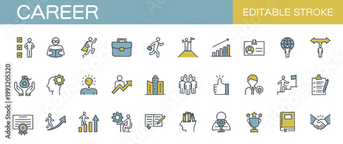 Career icons for professional development.