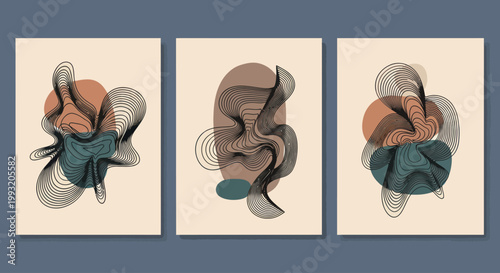 Abstract Art Composition with Shapes.