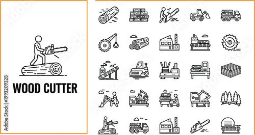 Comprehensive line-art icon collection featuring lottery tickets, slot machines, and jackpot symbols for entertainment media.