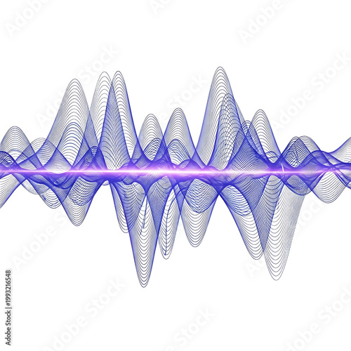 Vibrant Sound Wave Pattern Design Element.