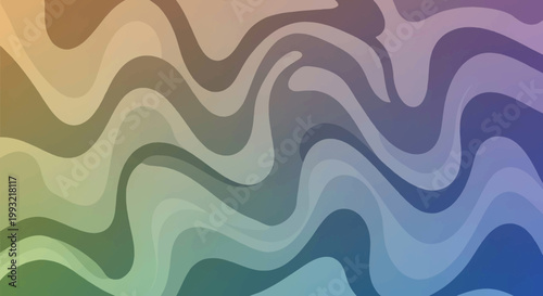 Abstract Wavy Gradient Background with Pastel Colors and Flowing Shapes