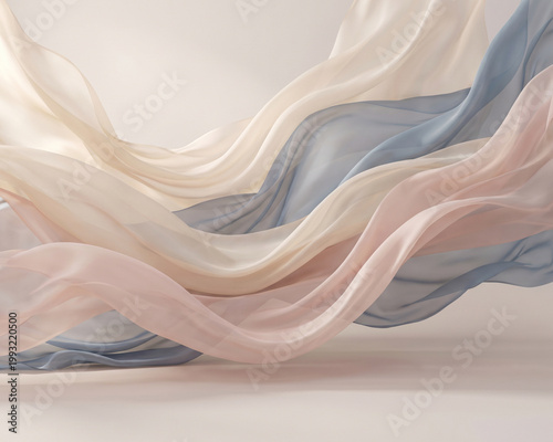 Background with flowing cloth, soft, for product presentation
