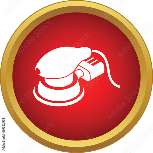 Orbital sander representing an electric power tool for woodworking projects