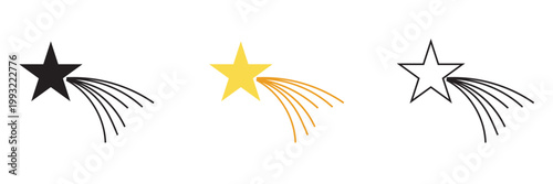 Black ,colour and outline sparkle star icons vector collection set. ideal for decorative design, magic effects, highlights, and graphic elements.