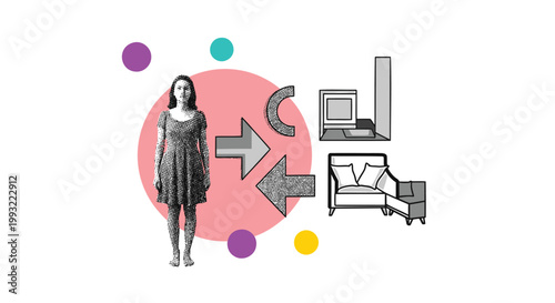 Lifestyle, daily routine, productivity icons, workflow vector, modern life