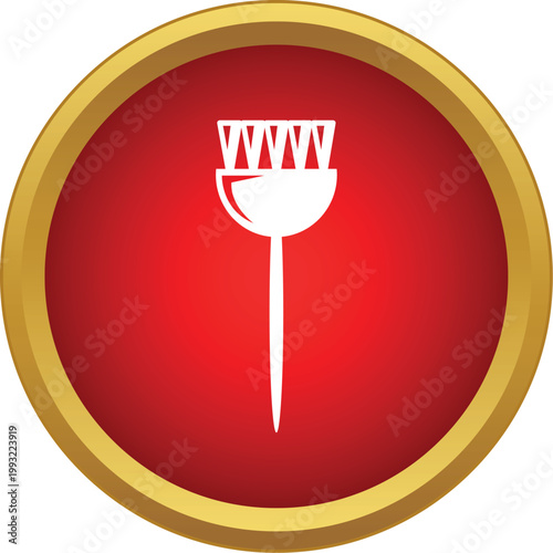 Hair dyeing brush icon representing hair care and color treatment tools