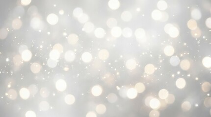 Silver bokeh background with sparkling lights, festive elegant backdrop for celebration or luxury design, shimmering texture, soft glow, refined high detail, no logos